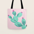 Cactus with pink flowers Tote Bag Gallery Image 1