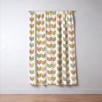 Spring Tulips XII Neutral Multicolor Mid Century Flowers Window Curtain Gallery Image 3