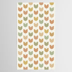 Spring Tulips XII Neutral Multicolor Mid Century Flowers Tablecloth Gallery Image 2