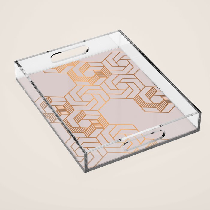 Hex 612 Copper Acrylic Tray Gallery Image 1