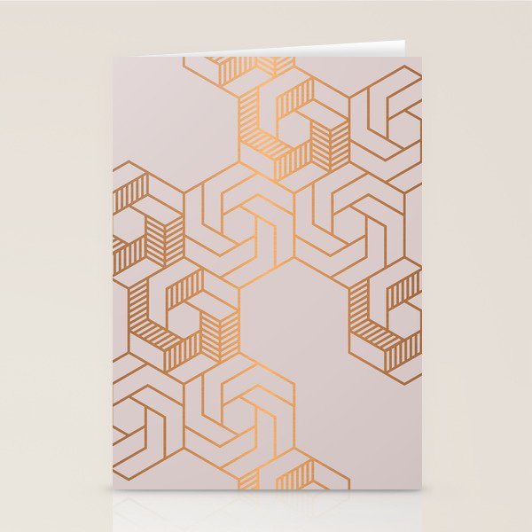 Hex 612 Copper Stationery Card Gallery Image 1