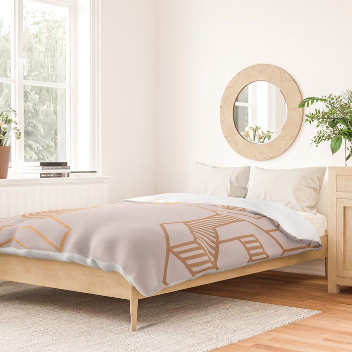Hex 612 Copper Duvet Cover Gallery Image 2