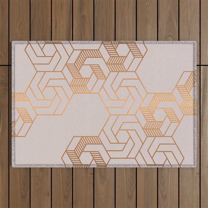 Hex 612 Copper Outdoor Rug Gallery Image 1