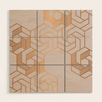Hex 612 Copper Wood Wall Art Gallery Image 1
