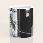 Leopard on a Leash, Black and White Vintage Art Coffee Mug Gallery Image 4