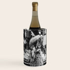 Leopard on a Leash, Black and White Vintage Art Wine Chiller Gallery Image 2