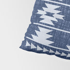 Southwestern Pattern 128 Indigo Blue Pillow Sham Gallery Image 4