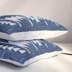 Southwestern Pattern 128 Indigo Blue Pillow Sham Gallery Image 3