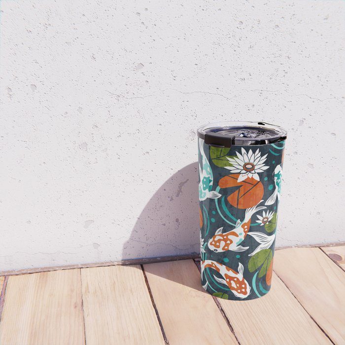 Koi Pond - Orange Travel Mug Gallery Image 4