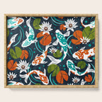 Koi Pond - Orange Serving Tray Gallery Image 1