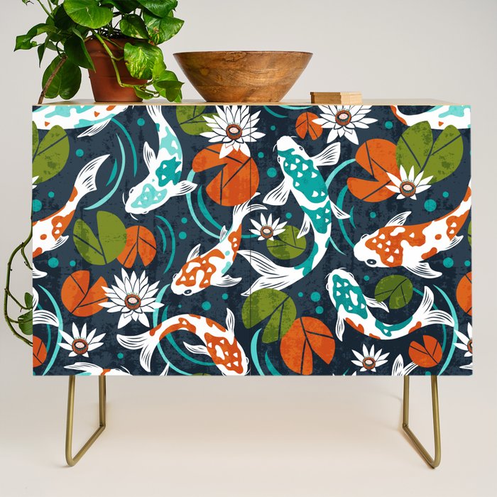 Koi Pond - Orange Credenza Gallery Image 1