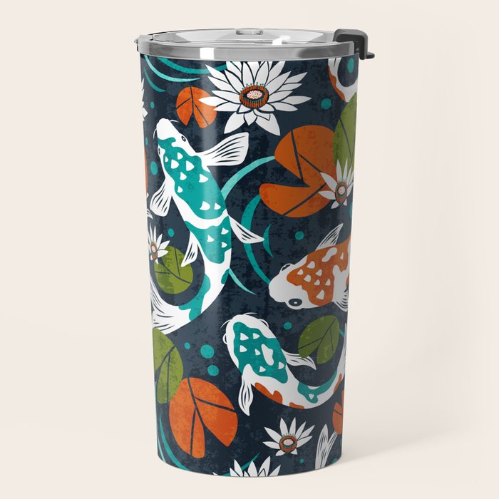Koi Pond - Orange Travel Mug Gallery Image 2