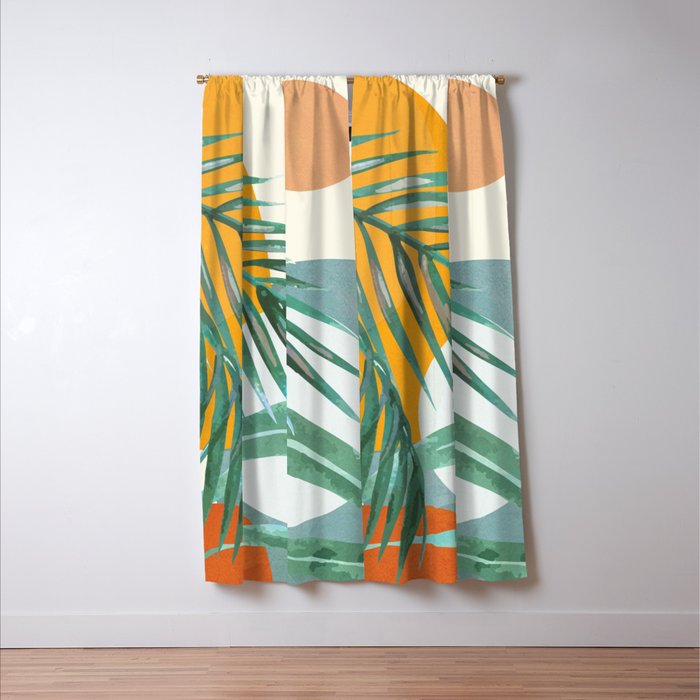 Leaf Design 02 Window Curtain Gallery Image 3