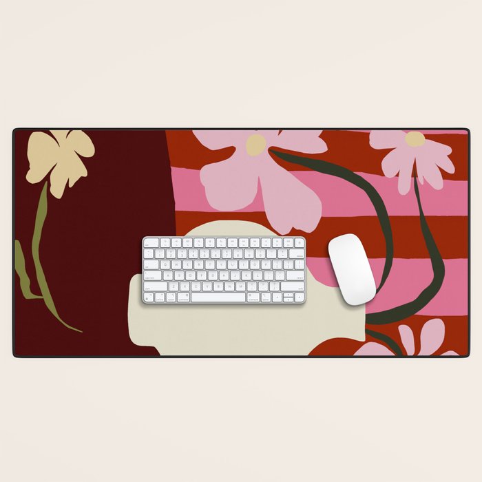 Summer stripped pottery  Desk Mat Gallery Image 1
