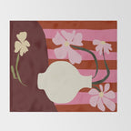 Summer stripped pottery  Throw Blanket Gallery Image 2