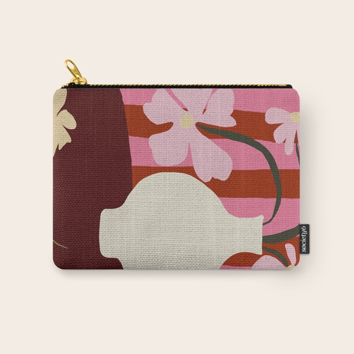 Summer stripped pottery  Carry All Pouch Gallery Image 1