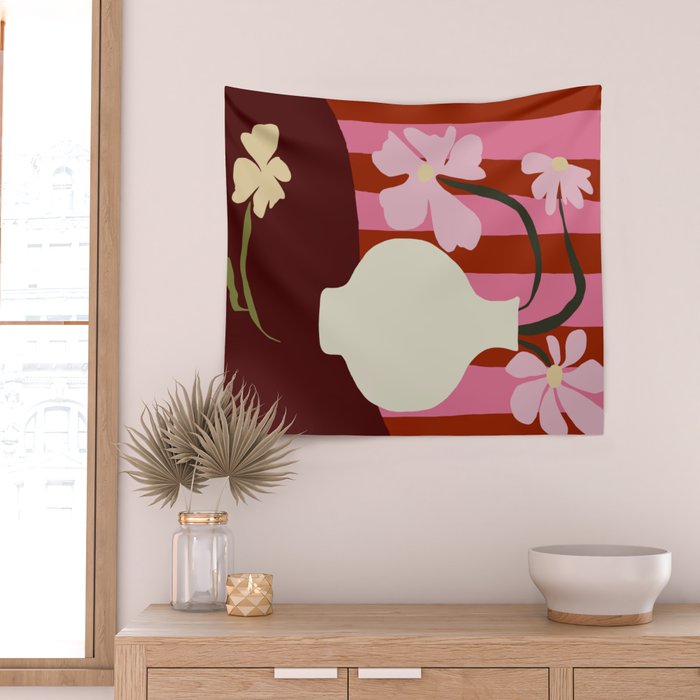 Summer stripped pottery  Wall Tapestry Gallery Image 2