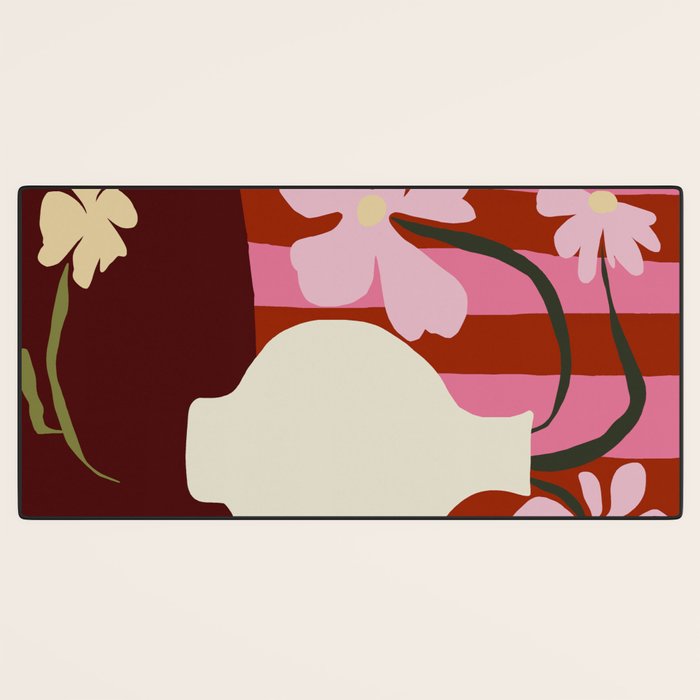 Summer stripped pottery  Desk Mat Gallery Image 3