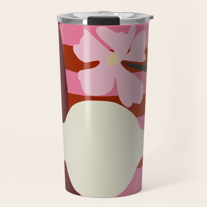 Summer stripped pottery  Travel Mug Gallery Image 1