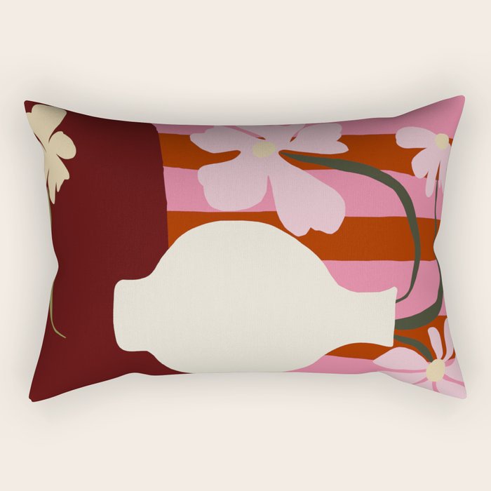 Summer stripped pottery  Rectangular Pillow Gallery Image 1