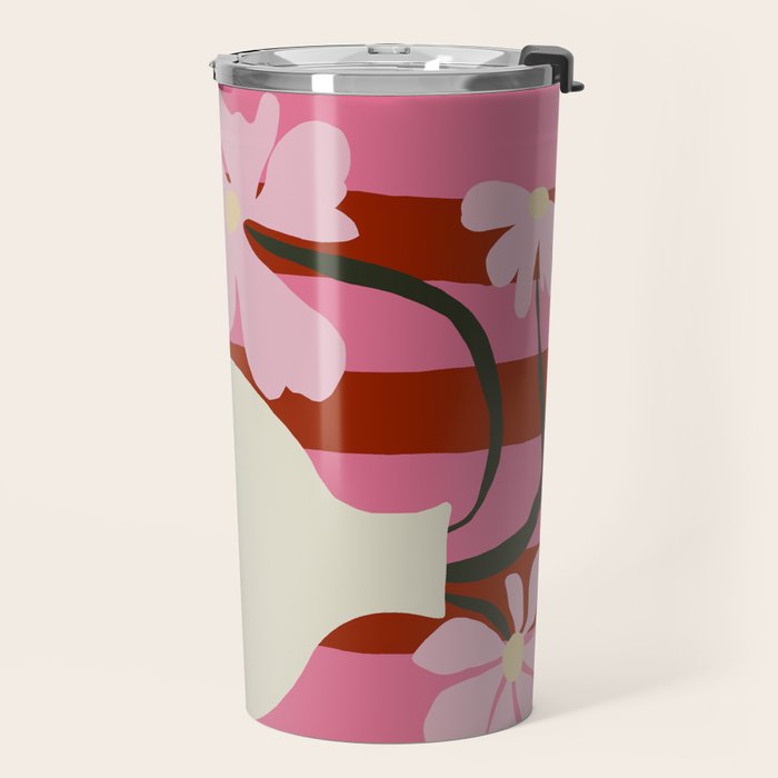 Summer stripped pottery  Travel Mug Gallery Image 2