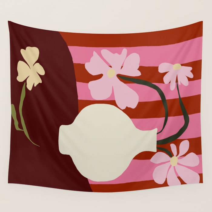 Summer stripped pottery  Wall Tapestry Gallery Image 4