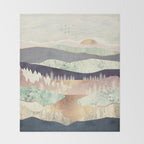Golden Spring Reflection Throw Blanket Gallery Image 2