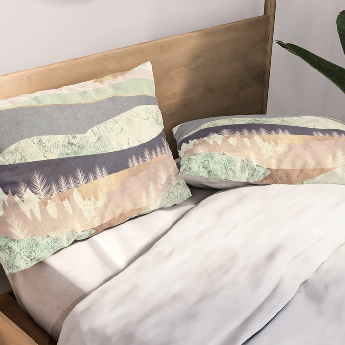 Golden Spring Reflection Pillow Sham Gallery Image 2