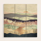 Golden Spring Reflection Wood Wall Art Gallery Image 1