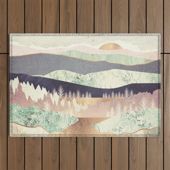 Golden Spring Reflection Outdoor Rug Gallery Image 1