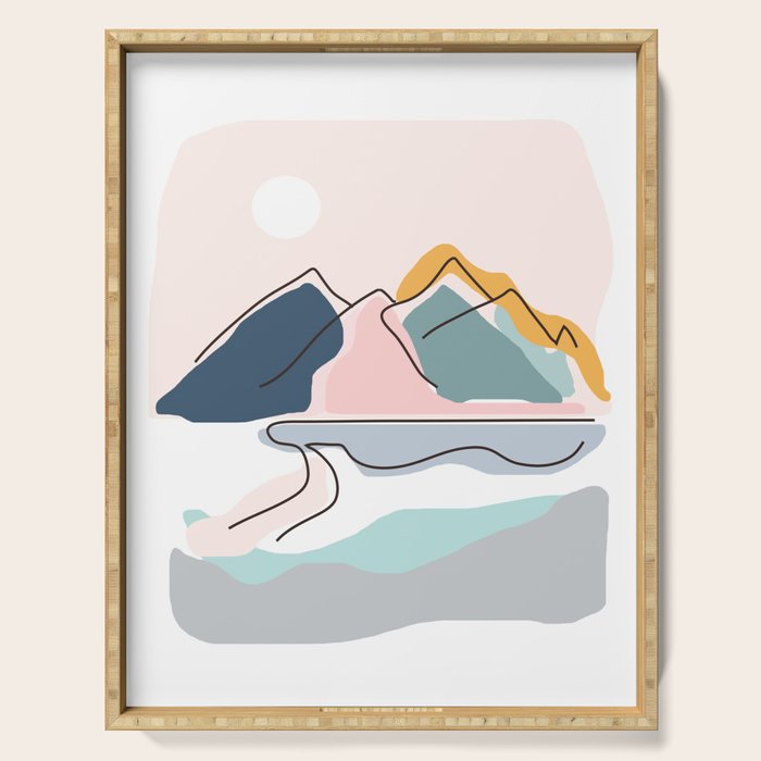 Minimalistic Landscape Serving Tray Gallery Image 1