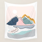 Minimalistic Landscape Wall Tapestry Gallery Image 4