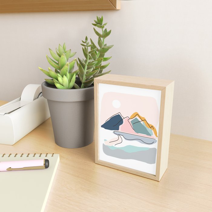 Minimalistic Landscape Mini Art Print Gallery Image 2