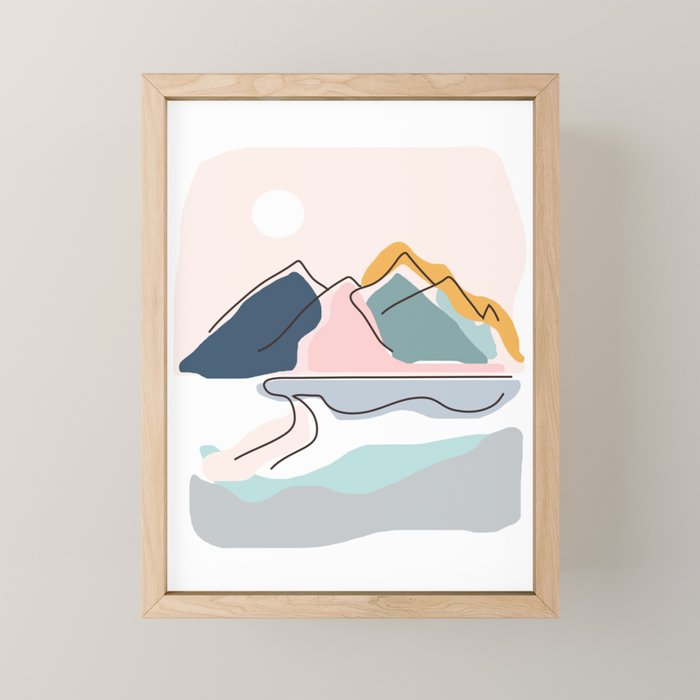 Minimalistic Landscape Mini Art Print Gallery Image 1