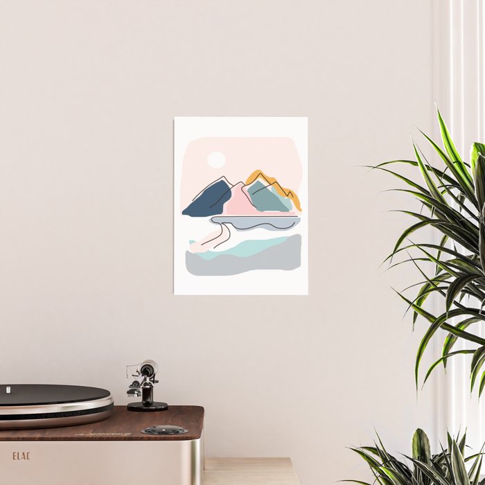 Minimalistic Landscape Poster Gallery Image 2