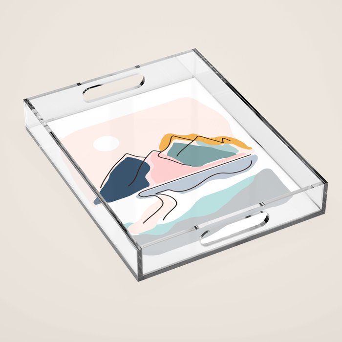 Minimalistic Landscape Acrylic Tray Gallery Image 1