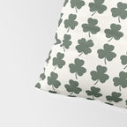 Clovers XXXVIII Dark Green Botanical Pattern Pillow Sham Gallery Image 4