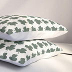 Clovers XXXVIII Dark Green Botanical Pattern Pillow Sham Gallery Image 3