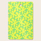 Neon Yellow and Lime Green Amoeba Dance Vivid Retro Modern Pattern Cutting Board Gallery Image 1