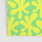 Neon Yellow and Lime Green Amoeba Dance Vivid Retro Modern Pattern Poster Gallery Image 3