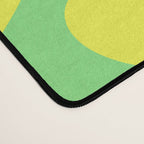 Neon Yellow and Lime Green Amoeba Dance Vivid Retro Modern Pattern Desk Mat Gallery Image 4