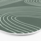 Hand drawn Geometric Lines in Forest Green 3 Bath Mat Gallery Image 3