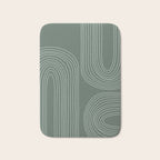 Hand drawn Geometric Lines in Forest Green 3 Bath Mat Gallery Image 1