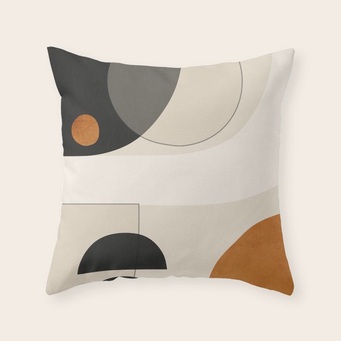 Abstract Minimal Shapes 133 Throw Pillow Gallery Image 1