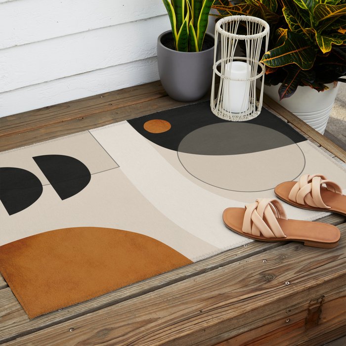 Abstract Minimal Shapes 133 Outdoor Rug Gallery Image 2