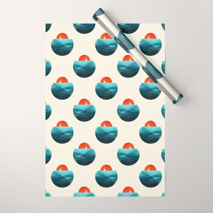 Deep blue ocean Wrapping Paper Gallery Image 1