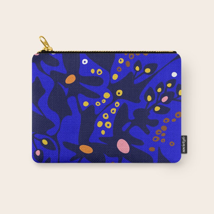 Blue home jungle: Organic shapes and flowers Carry All Pouch Gallery Image 1