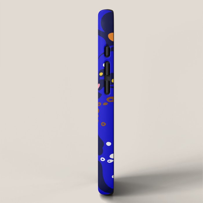 Blue home jungle: Organic shapes and flowers iPhone Case Gallery Image 2