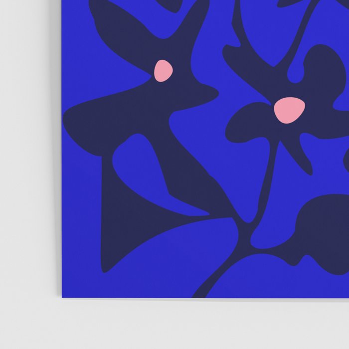 Blue home jungle: Organic shapes and flowers Poster Gallery Image 3
