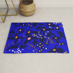 Blue home jungle: Organic shapes and flowers Rug Gallery Image 1